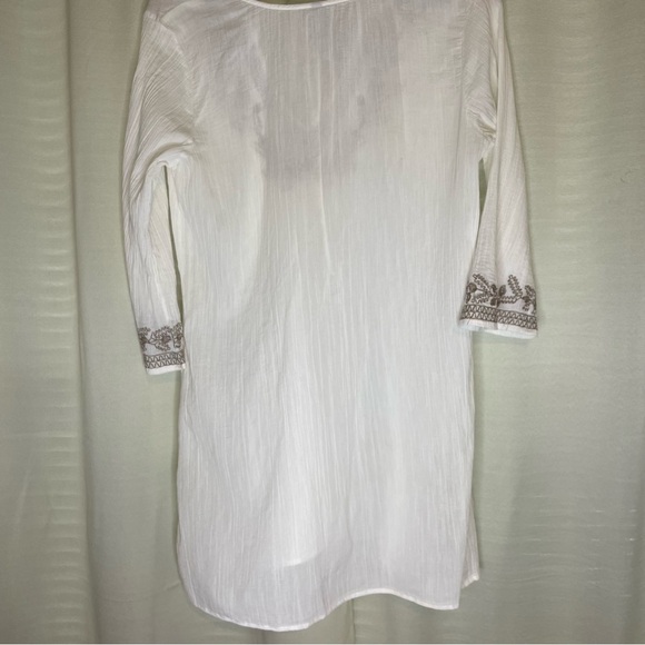 Old Navy Cotton Gauge Embroidered Tunic - Picture 10 of 10